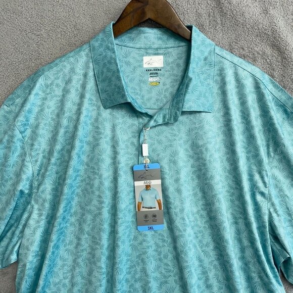 NEW Greg Norman ML75 Men's 3XL Golf Polo Shirt  Blue Printed - Picture 9 of 11